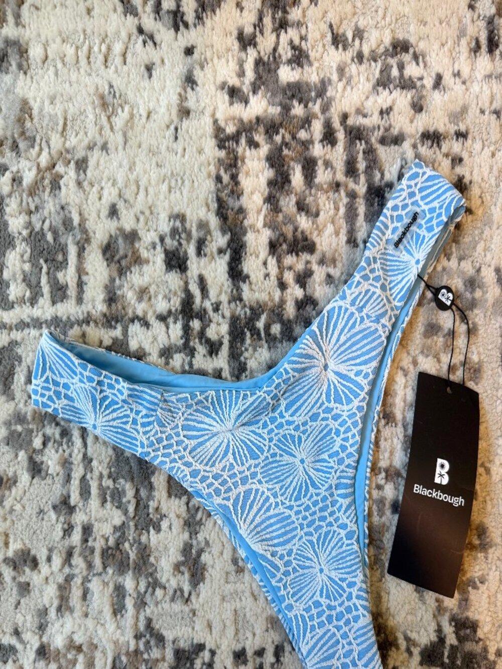 NWT Blackbough Maui Classic Cheeky Bottoms - Baby’s Breath Jacquard - Size S